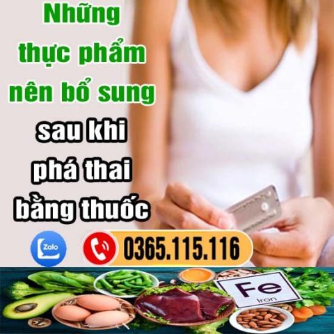 Các loại thực phẩm nên bổ sung trong chế độ ăn uống sau phá thai bằng thuốc