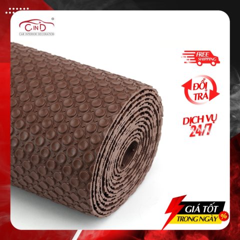 Thảm lót sàn ô tô dạng cuộn dày dặn màu cà phê