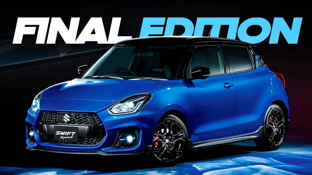 Chiếc xe ô tô Suzuki Swift thể thao, minh họa cho vòng đời sử dụng xe
