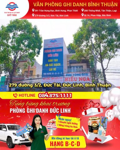 Văn phòng ghi danh học lái xe ô tô tại Đức Linh